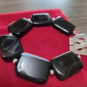 Real Black Onyx Stone Bracelet